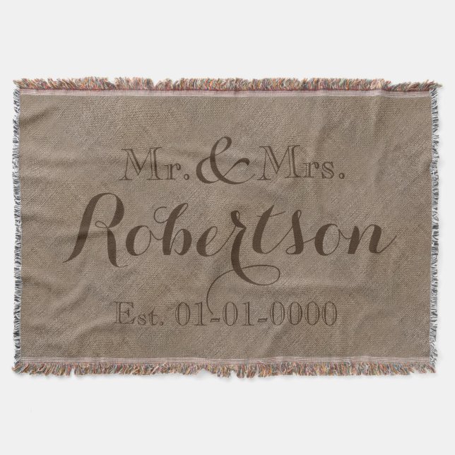 Personalisierter Vintager Name der rustikalen Hoch Decke (Vorderseite)