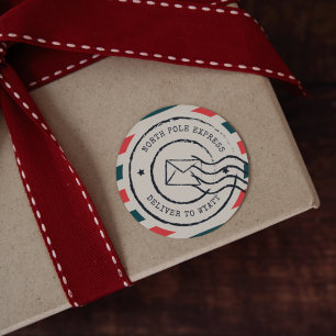 Personalisierter Vintager Nordpol-Express Runder Aufkleber