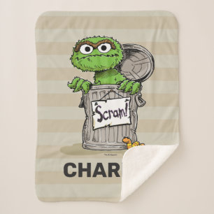 Personalisierter Vintager Oscar der Grouch Scram Sherpadecke