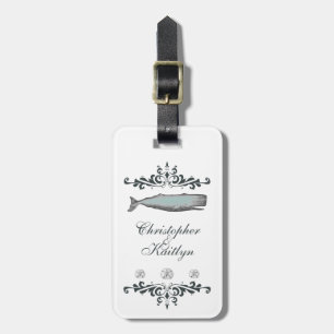 Personalisierter Vintager Strandwal Hochzeitstag Gepäckanhänger
