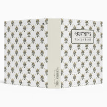 Personalisierter Vintager Tulip Rezept Binder