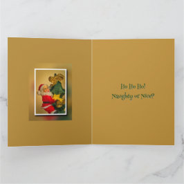 Personalisierter Vintager Weihnachtsmann auf dem W Karte