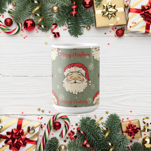 Personalisierter Vintager Weihnachtsmann Kaffeetasse