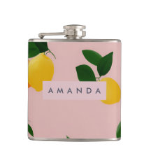 Personalisierter Vinyl Wrapped Niedlich Pink Lemon