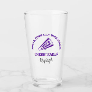 Personalisierter violetter Cheerleader für die Hig Glas