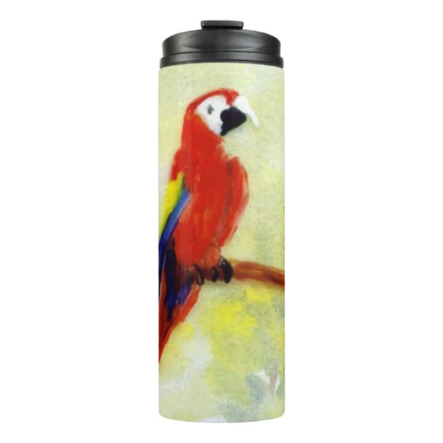 Personalisierter Vogelmaler Thermosbecher (Vorderseite)