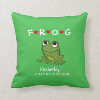 Personalisierter Volle Verlass auf den Frosch Kissen
