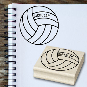 Personalisierter Volleyball mit individuellem Name Gummistempel