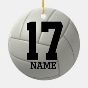 Personalisierter Volleyball (Name und Teamzahl) Keramikornament