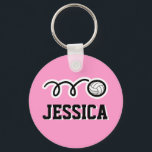 Personalisierter Volleyball-Schlüsselanhänger Schlüsselanhänger<br><div class="desc">Personalisierter Volleyball-Schlüsselanhänger für Kinder. Niedliche Geburtstag Geschenkidee für sportliche Jungs und Mädels. Anpassbare Hintergrundfarbe. Sportdesign.</div>
