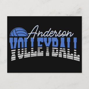 Personalisierter Volleyball Spieler ADD NAME Team  Postkarte