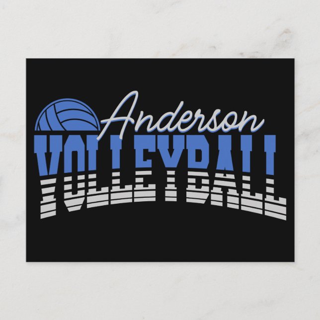 Personalisierter Volleyball Spieler ADD NAME Team  Postkarte (Vorderseite)