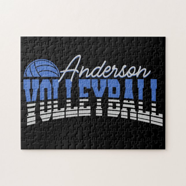 Personalisierter Volleyball Spieler ADD NAME Team  Puzzle (Horizontal)