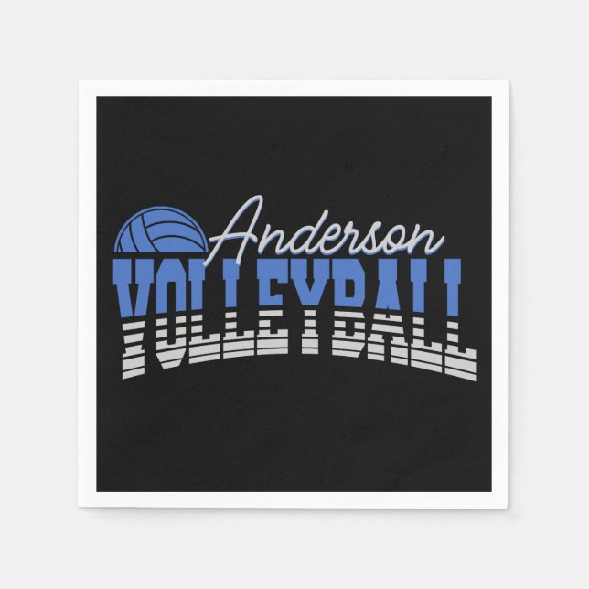 Personalisierter Volleyball Spieler ADD NAME Team  Serviette (Vorderseite)