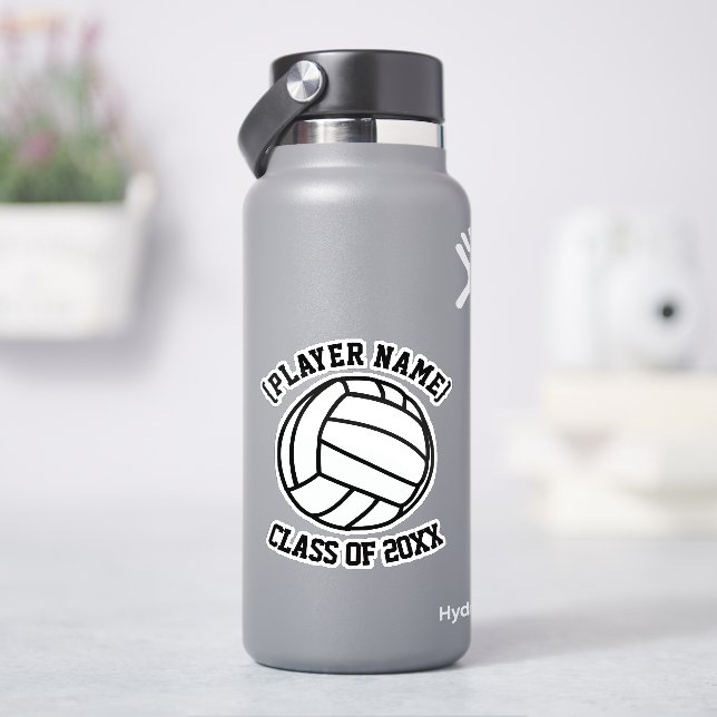 Personalisierter Volleyballspieler Aufkleber (HydroFlask)