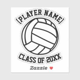 Personalisierter Volleyballspieler Aufkleber