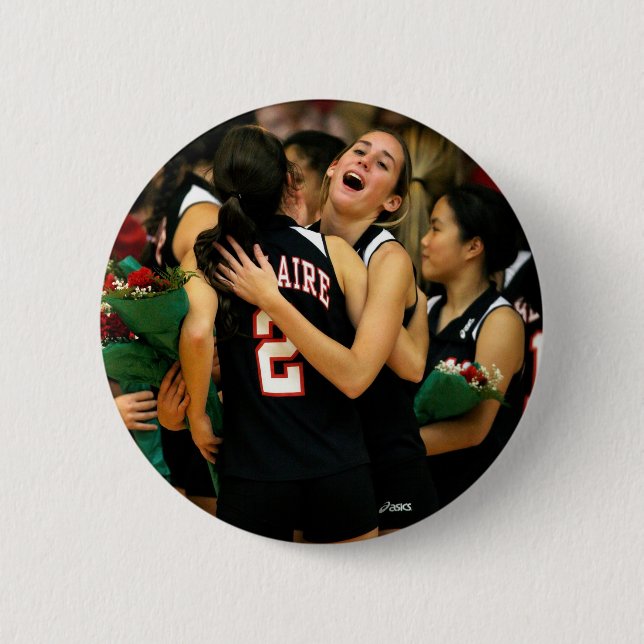 Personalisierter Volleyballspieler Button (Vorderseite)