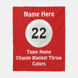 Personalisierter Volleyballthrow-Decke TEXT, Fleecedecke