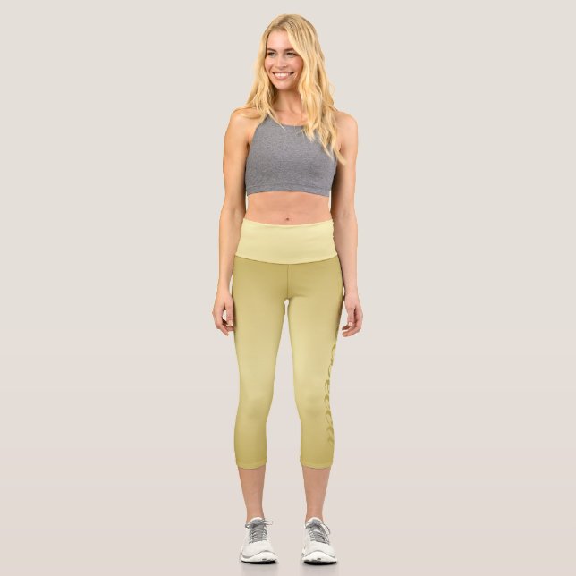Personalisierter Vorlagenname für den Glamour Capri Leggings (Vorderseite)