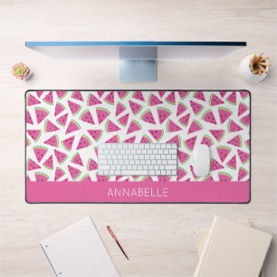 Personalisierter Vorname für Wassermelone Schreibtischunterlage