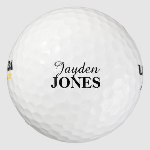Personalisierter Vorname und Nachname Golfball