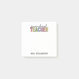 Personalisierter Vorschullehrer Post-it Klebezettel
