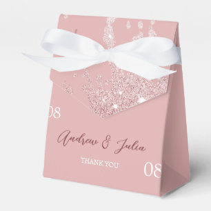 Personalisierter Vorzug des Glitzer Monogram Geschenkschachtel
