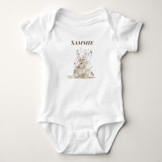 Personalisierter Wald-Hasen-Babystrampler Baby Strampler