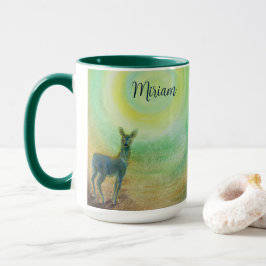 Personalisierter Wald Hirsche Sonnenlicht Süße Tas Tasse