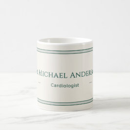 Personalisierter Waldgrüner Name Eleganter Becher Kaffeetasse
