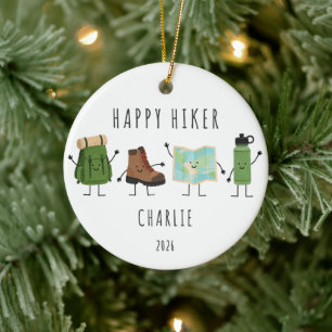 Personalisierter Wander-Weihnachtsschmuck Keramik Ornament