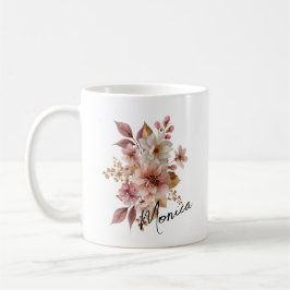 Personalisierter Wasserfarben-Blumenbecher Kaffeetasse