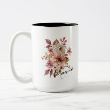 Personalisierter Wasserfarben-Blumenbecher
