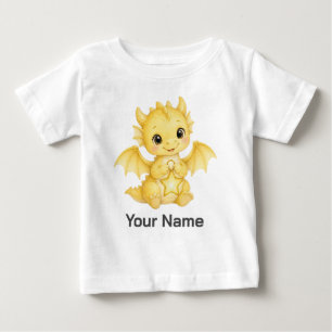 Personalisierter Wasserfarben-Drache mit Sternenla Baby T-shirt