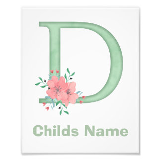 Personalisierter Wasserfarben-Letter-C-Fotodruck Fotodruck