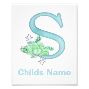 Personalisierter Wasserfarben-Letter-R-Fotodruck Fotodruck
