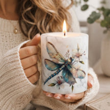 Personalisierter Wasserfarben-Libellen-Becher