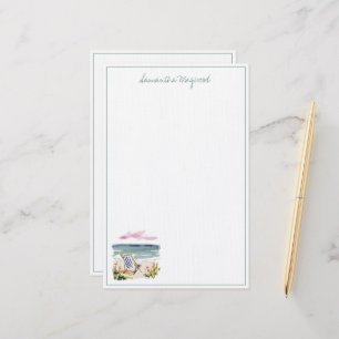 Personalisierter Wasserfarben-Strandstuhl Briefpapier