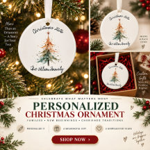 Personalisierter Wasserfarben-Weihnachtsbaum