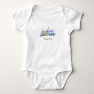 PERSONALISIERTER WATERCOLOR-ZUG, ein Stück Baby Kö Strampler