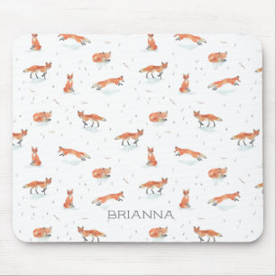 Personalisierter WatercolorFox Mousepad