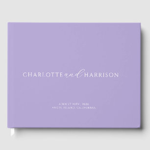 Personalisierter Wedding Monogram Lavender Gästebuch