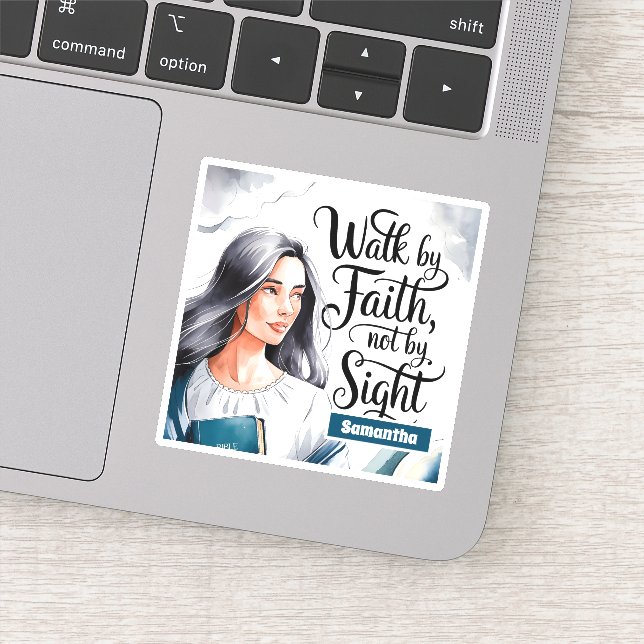 Personalisierter Weg durch den Glauben Christliche Aufkleber (Detail)