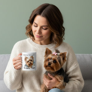 Personalisierter weicher Browns Yorkshire Terrier  Kaffeetasse