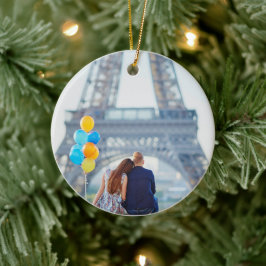 Personalisierter Weihnachten-Turm von Paris Keramik Ornament