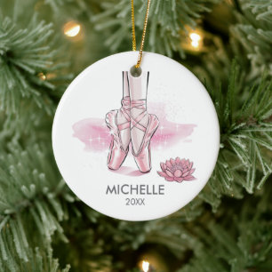 Personalisierter Weihnachts-Ballett-Ballerina-Tänz Keramik Ornament