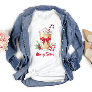 Personalisierter Weihnachts-Feiertags-Eiskaffee-La T-Shirt