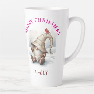 Personalisierter Weihnachts-Gnom Aquarell Milchtasse