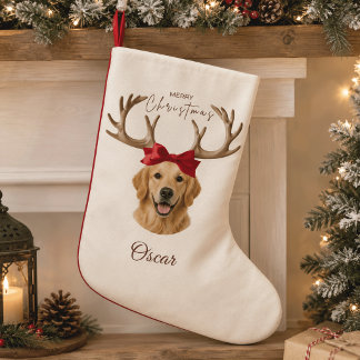 Personalisierter Weihnachts-Haustier-Foto-Name-Soc Kleiner Weihnachtsstrumpf