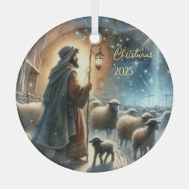 Personalisierter Weihnachts-Hirte Ornament Aus Glas